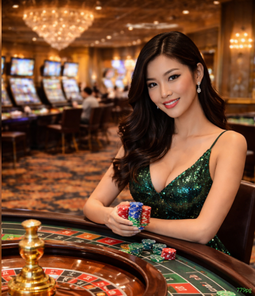 Imagem promocional do cassino online da 779pg mostrando jogos ao vivo